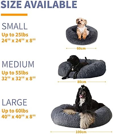 Xlaiq dugački plišani okrugli pseći jastuk za kućne ljubimce za samll kuću za pranje kreveta zima toplo uspavane štene mekani krevet