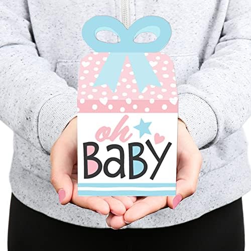 Velika točka sreće otkriva bebin rod - kvadratne poklon kutije - Bough Box Boys ili Girl Party - Set od 12