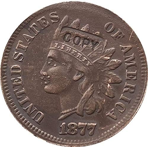 Izazov kovanica 1867. Indijski glavi Cents Coin Coin CopyCollection Pokloni kolekcija novčića