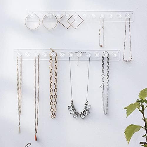 Držač ogrlice za ogrlicu XiaoLing, Organizator ogrlice montirane na zidu, Bracke za prikaz nakita, prozirna vješalica za ogrlicu akrilne