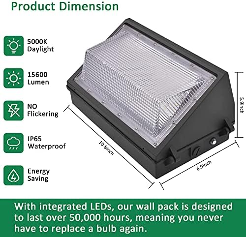 Tesoorda LED zidno pakiranje svjetla sa sumrak do zore fotocelije