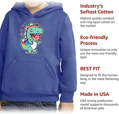 Slatka dinosaur mališana pulover hoodie - cool art spužva na runu hoodie - kawaii hoodie za djecu