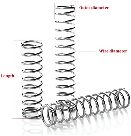 Kompresijske opruge pogodne su za većinu promjera žice i žice 0,3 mm kompresija opruga tlak od nehrđajućeg čelika opruga vanjski promjer