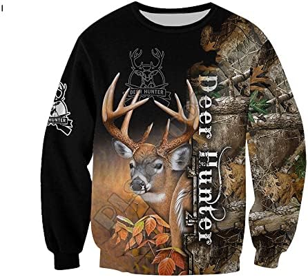 Deer camo 3d tiskani unisex hoodie muškarci dukserica zip pullover casual jakna tracksuit