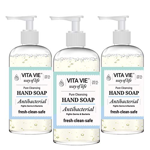 Sapun za ruke od 8 oz, 3 pakiranja - volumetrijski gel za čišćenje ruku - bez alkohola, parabena, sulfata, okrutnosti-proizvedeno u