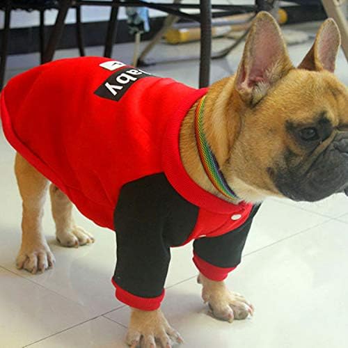 Pulover za pse, džemper, kaput za štene francuskog buldoga, jakna za štene s pamučnom podstavom, tople majice za hladno vrijeme, kapuljače