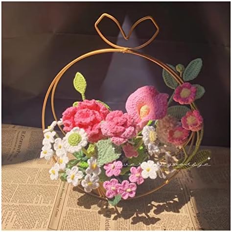 Metalna košara za cvijeće, ručno izrađeni gotovi buket s imitacijom cvijeća za Dan učitelja za slanje kreativnih darova učiteljima