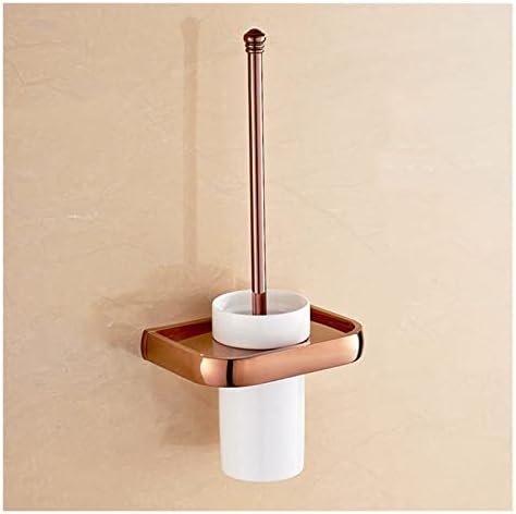 Heimp Rose zlato držač za toaletna četkica kvadratna stil zidna toaletna četka za čašu za kupaonicu četkica za kupaonicu