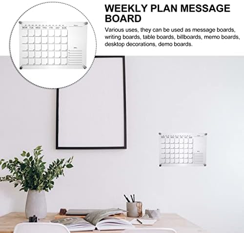 Tofficu uredski dekor akrilna planer suhog brisanja akrilni mjesečni planer na listu popisa ploča za višekratnu upotrebu tjedni planer