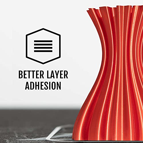 Hatchbox Metalic Finish PLA 3D filament pisača, dimenzijska točnost +/- 0,03 mm, 1 kg kalem, 1,75 mm, crvena