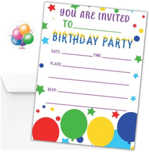 Hat Acrobat 30 Dječji rođendan Pozivnice za omotnice i naljepnice - Pozivnice za zabavu za djevojčice - Dječaci Pozivnice za rođendan