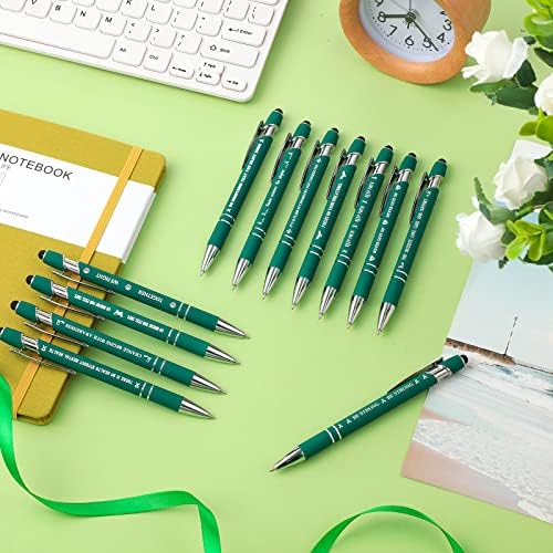 JetEC 12 komada olovka za mentalno zdravlje olovke za mentalno zdravlje Poklon zelene vrpce s pozitivnim motivacijskim hrabrost kuglice
