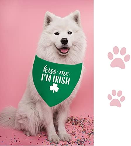 Jxgzso 1 komad St. Patrick's Day Dog Bandanas Irish Dog Bandana za odmor ukrasi za zabavu