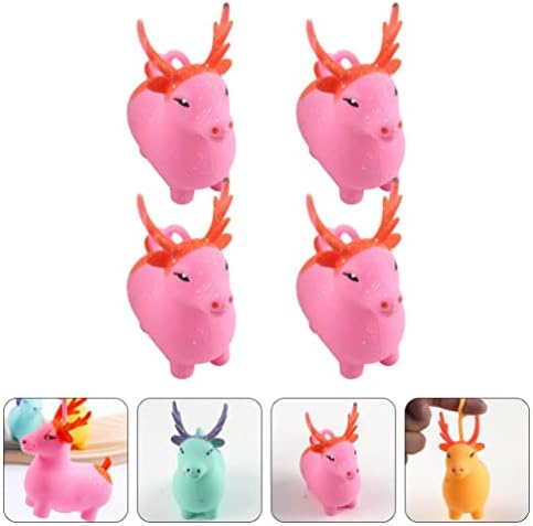 Pretyzoom 4pcs božićni jeleni oblik xmas zabava favorizira mini senzorne igračke s čarapama Slučajne boje slučajne boje