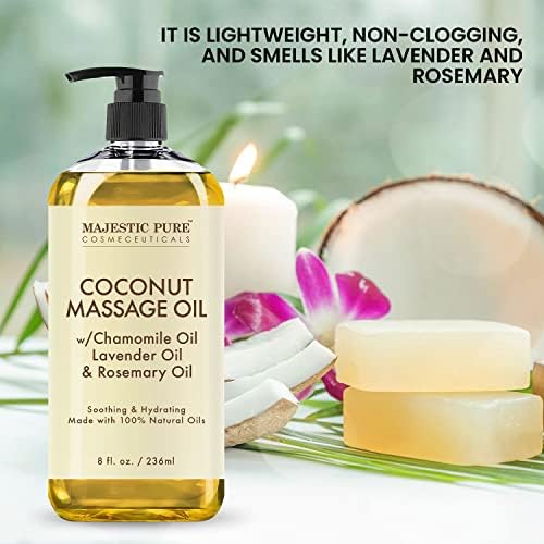 Veličanstveno čisto kokosovo masažno ulje - Formula ultra -Glide s umirujućom aromom - terapijska masaža, napravljena od prirodnih
