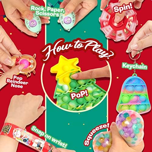 Fidget Box 60 PCS: Mystery Fidget Toys Pack, iznenađenje rođendanski poklon 2023 za dječake, prijenosne putopisne igračke, nagrade