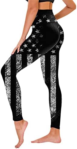 SAD 4. srpnja gamađe za žene gutt lift američka zastava mekana neprozirna vitka kontrola trbuha atletske joge hlače noge noge