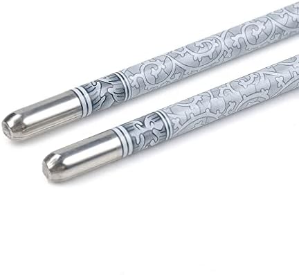 5 pari metalnih štapića za višekratnu upotrebu štapići od nehrđajućeg čelika koji se mogu prati u perilici posuđa štapići s uzorkom