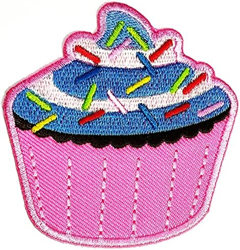 Ružičasti cupcake šivajte glačalom vezene zakrpe crtani ljubitelj kolača naljepnica za cupcake Zanatski pribor za šivanje amblem odjeća