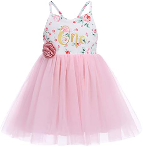 Djevojčice 1. 2. rođendan odjeća cvjetni til princeza haljina za glavu Shiny čaj zabave Smash Shot Shoot haljine