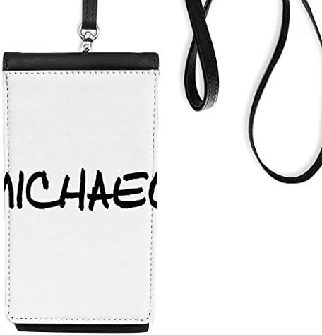 Posebno rukopis engleskog imena Michael Phone novčanik za novčanik Viseti mobilni vrećica Crni džep