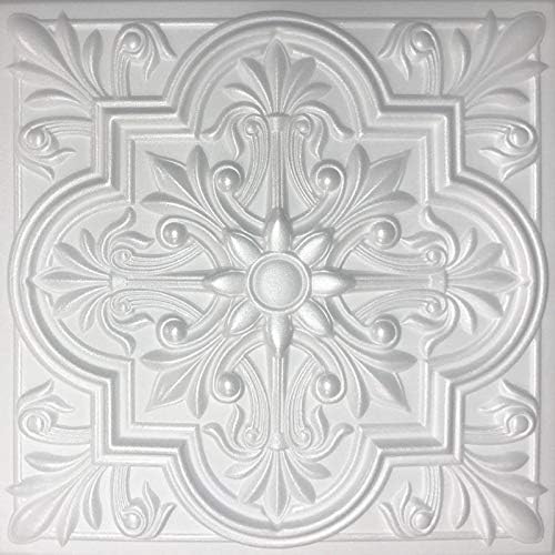 Bijela stiroporna ukrasna stropna pločica kraljevska regal