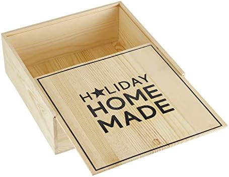 Santa Barbara Design Studio TablesUgar Holiday Wood Pekarska kutija, 11.25 SQ X 4,25 H, Home Made