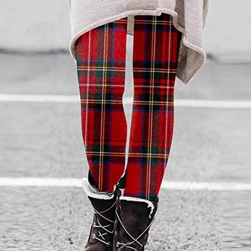 Ravne noge Twitpants Zimske žene karirane modne modne ležerne duge hlače vitke hlače povremene hlače Žene žene