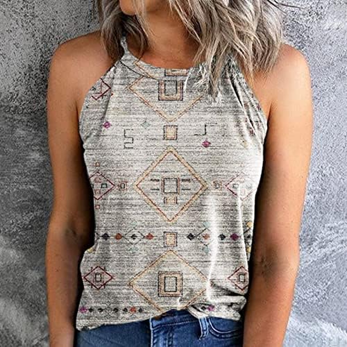 Halter majica Grapic Slim Fit O Neck Tank dame gornji prsluci vrhovi za ženske aztečki aztečki print harajuku bluza