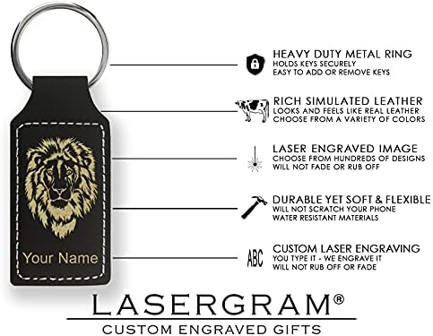 Lasergram pravokutnik s privjesom za ključeve, baseball lopta, personalizirano graviranje uključeno