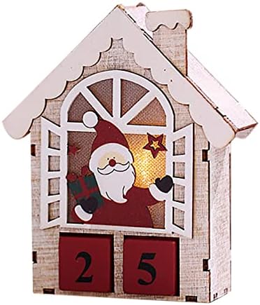 Osvijetljeni adventski kalendar drveni Kreativni ornament odbrojavanja ciljni ornament