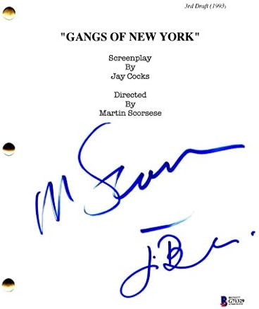 Jim Broadbent & Martin Scorsese potpisali su autogram - Gangs of New York Full Film Script - Marty, taksist, Raging Bull, The King