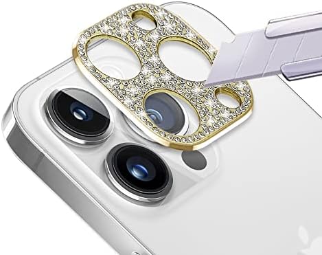 Guppy 2 Pack Bling Diamond Camera Objektiv Zaštitnik je Kompatibilan sa iPhone Pro 13, poklopac stražnjeg fotoaparata 3D Glitter Crystal