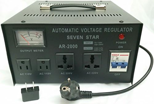 Sevenstar 2000 W napona regulatora, pretvarač napajanja, crni