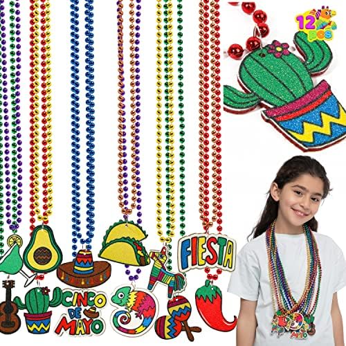 12 komada ogrlice od perli od perli za ukrašavanje Fieste, zabave za zabave, festivale s meksičkom tematikom, kostimirane zabave, povorku