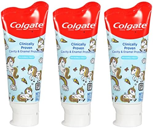 COLGATE Kids 3,5 oz jednoroge 3-pakete blagi mjehurić s voćnim aromom paste za zube fluoridna šupljina i zaštita cakline ...