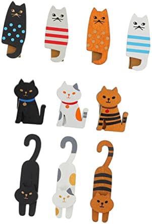 10pcs obrt razglednica kopča za odjeću slika lijepa kopča za grickalice štipaljke za odjeću hrana za štipaljke kreativna mačka drvena