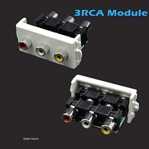 Zidna ploča s SC Simplex + LC + 3RCA modulima, vlaknastim optičkim konektorima s ključevima priključka/utikač poklopca za pričvršćivanje