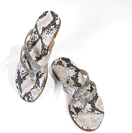 NLOMOCT sandale za žene ležerne ljetne kristalne ravne sandale papučice lepršave jahuljeve cipele za hodanje ženske sandale