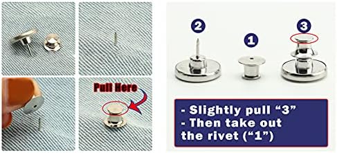 2/3 traperice gumb igle 10 Postavlja se postavi gumb za instant, gumb za zamjenu, bez šivanja, nije potreban alat