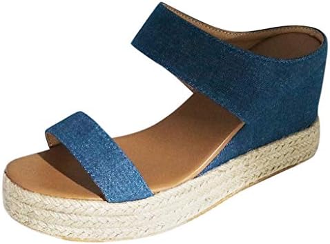 Eduavar sandale žene Drvano ljeto, ženske sandale sandale sandale gležnjače otvorene sandale s nožnim prstima Drvane ljetne sandale