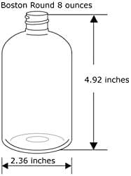 Prazne boce šampona-- 8 oz- 12 pakiranja pumpe za pumpa za sapun vrhnja losion gel- Amber prazan kućni ljubimac boston okrugla plastična