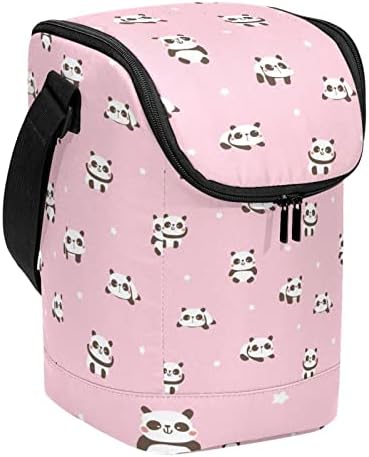 Crtana panda sa zvijezdama pastelno ružičaste boje s uzorkom velika kutija za ručak za odrasle višekratna torba za ručak Prijenosni