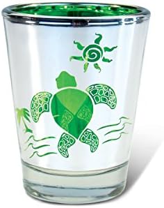Zbunjena čaša zelena kornjača od 1,7 unci, 2,5 novo stakleno posuđe za piće od tekile, viskija, votke, espresso pucača, čaše za piće