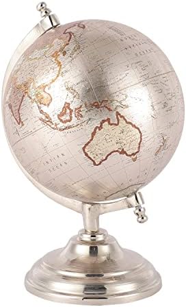 VoidRop Ukratko zlato aluminijski globus Uredski ukrasni stol Top Globe, World Globes Zlatna boja ukrasna za kućni ured za uređenje
