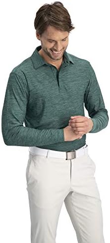 Muška suha košulja za golf dugih rukava - brze suhe polo majice - UPF 30, rastezljiva tkanina