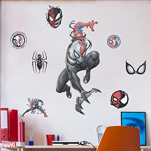 Wall Palz Marvel Venomized Spider -Man Zidne naljepnice - Marvel Spider -Man Wall Decal - S 3D interakcijom proširene stvarnosti -