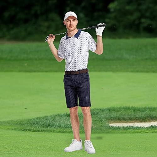 Muške polo majice kratki rukavi suho fit performanse vlage o viši casual print suhi fit ovratnici golf polo majice za muškarce