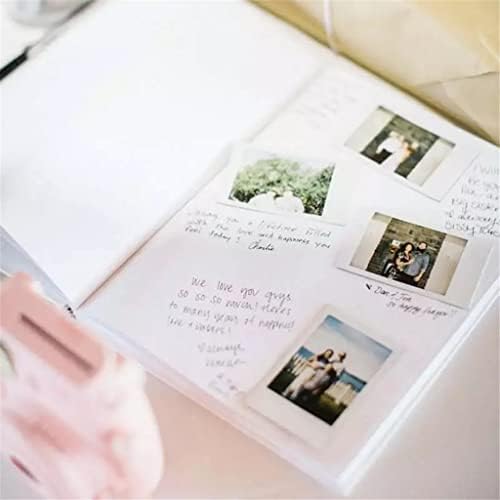 MHYFC Cvjetne vjenčane knjige alternative, personalizirana bijela knjiga gostiju, album vjenčanja za goste, Wood Look za ispisnu knjigu