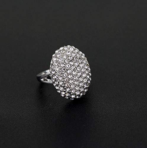 Svjetlucavi bijeli kristalni prsten kristalno posrebreni prsten s kubičnim cirkonijem prsten za suvenire dnevnog svjetla, veličine